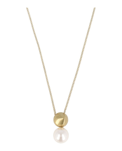 Ferragamo Sculptural Pendant Faux Pearl Necklace