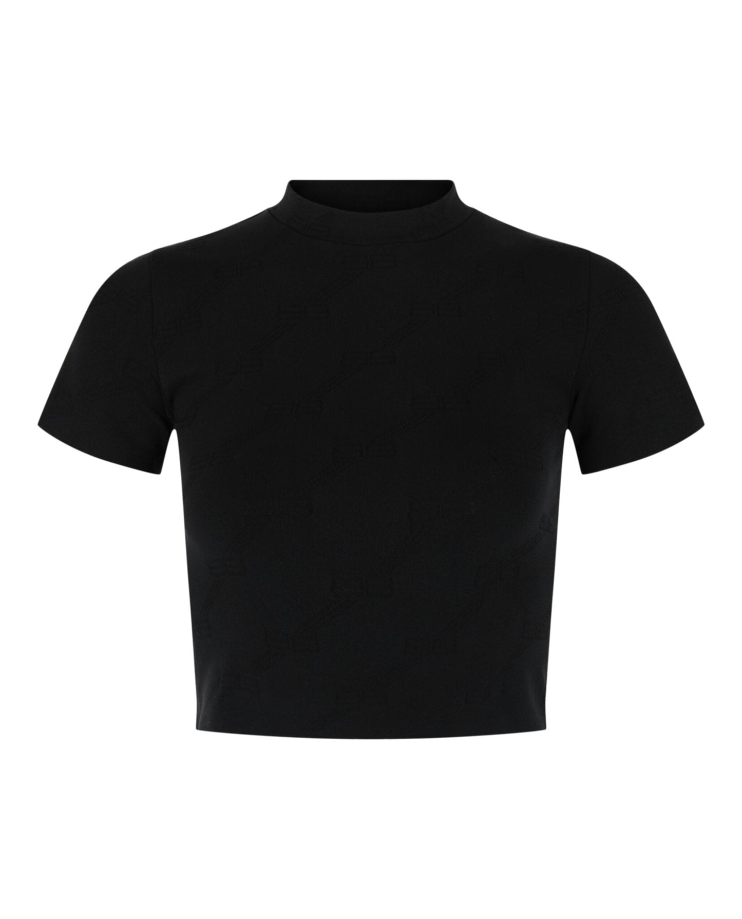 Balenciaga Mock-Neck Cropped Top