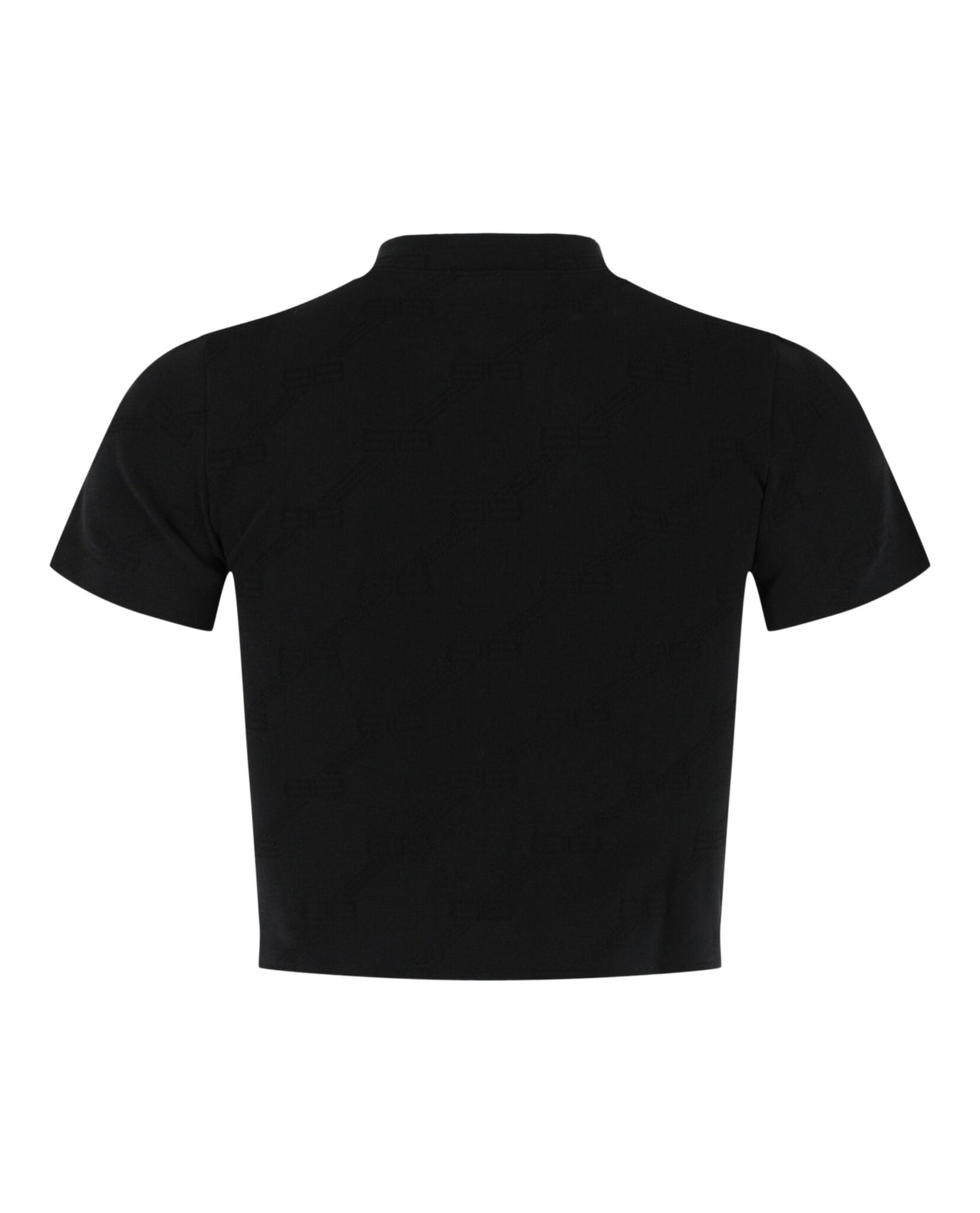 Balenciaga Mock-Neck Cropped Top