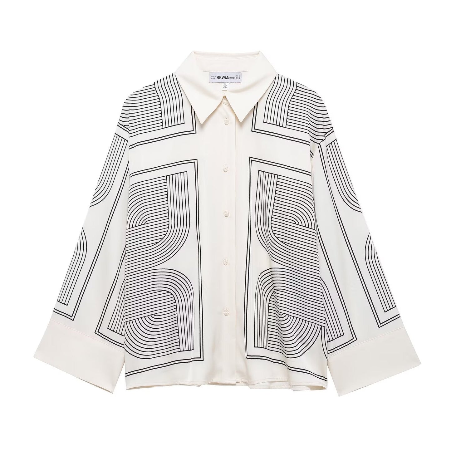 Printed twill shirt and pants set