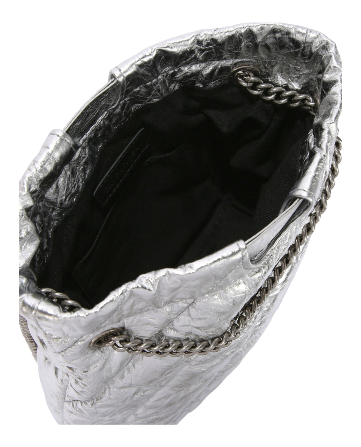 Balenciaga Xs Metallized Quilted Crush Tote Bag