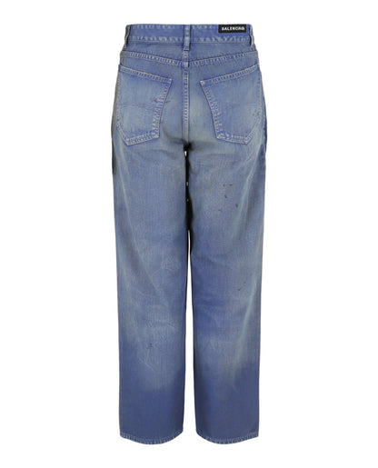 Balenciaga Loose Fit Distressed Jeans