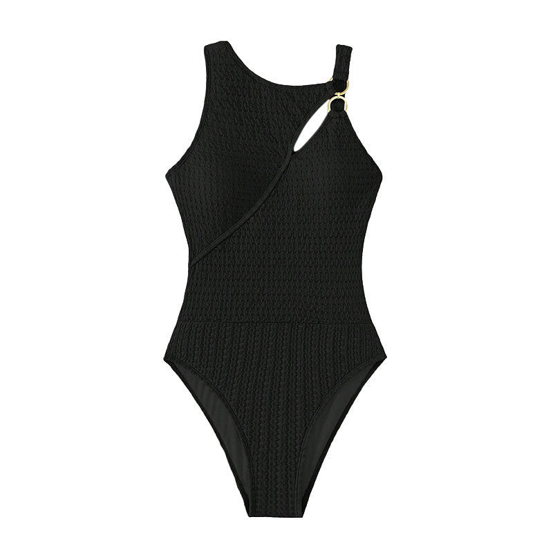 Women's one-piece swimsuit, solid color, tight-fitting, slim-fit bikini swimwear