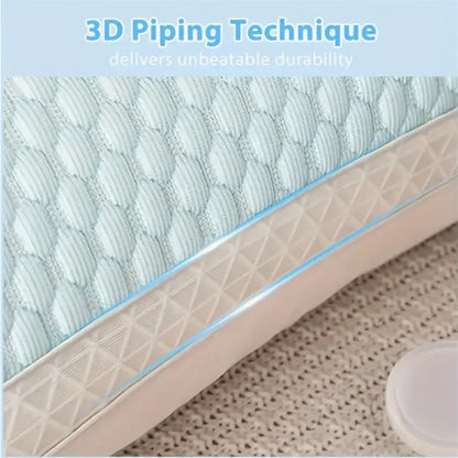 Cooling Breathable Tofu Pillow – 3D Ice-Silk Ventilated Support