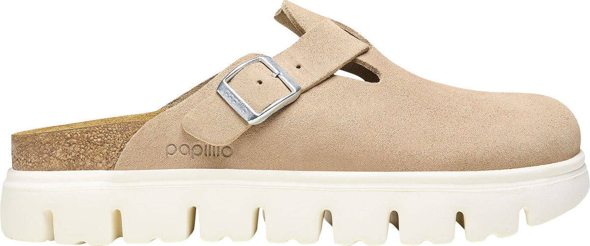 Birkenstock Unisex Boston Chunky Suede Leather Warm Sand