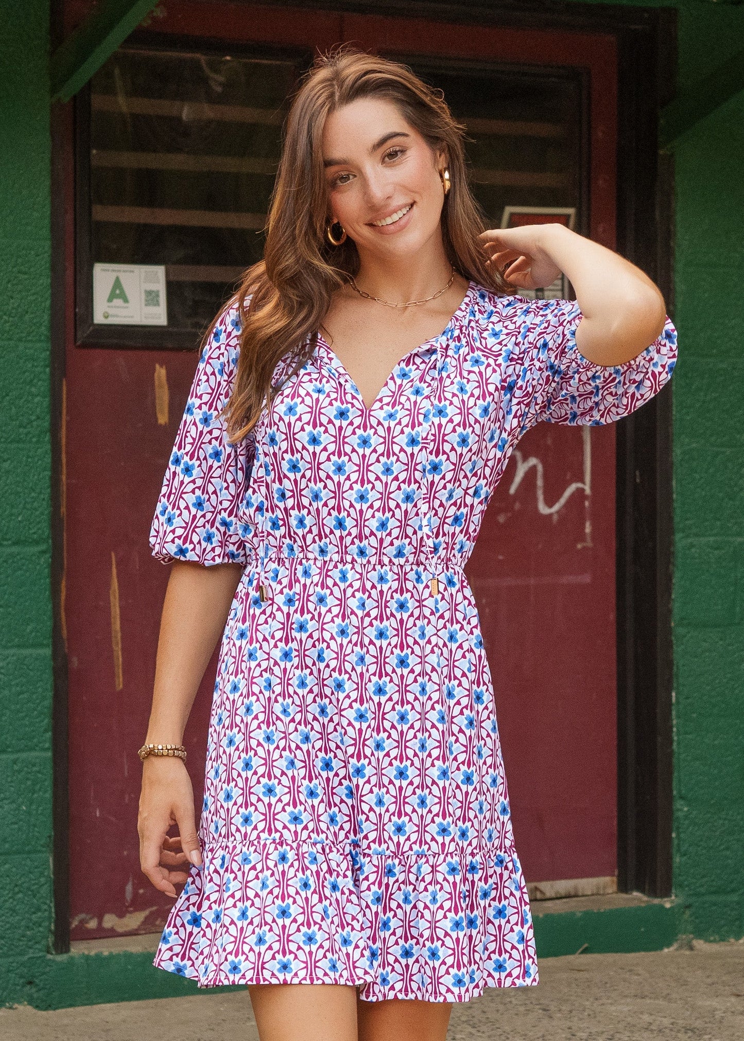 Concord Flowy Cinch Waist Dress