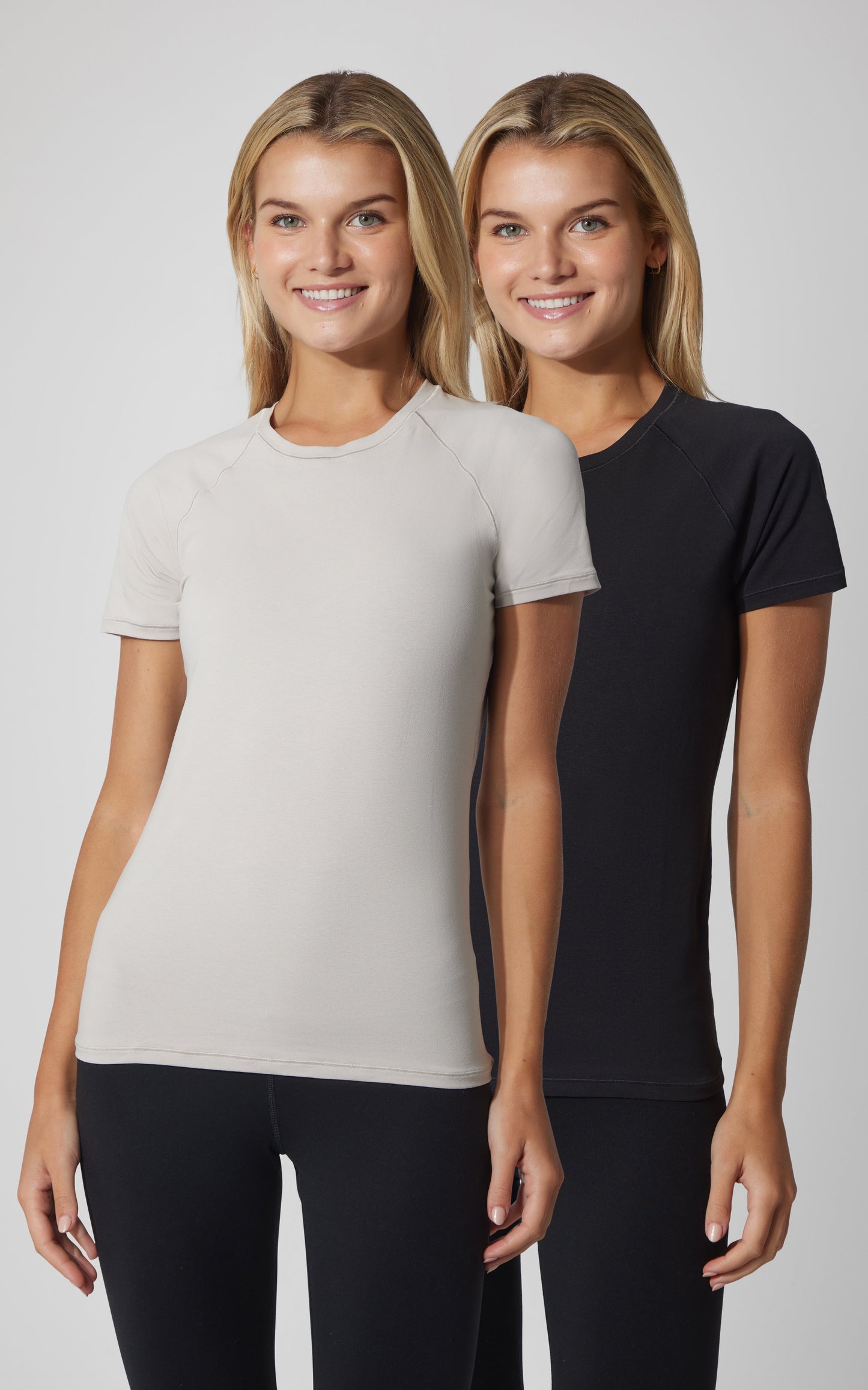 90 Degree by Reflex 2 PK Vintage Cotton Crew Neck Short Sleeve Top