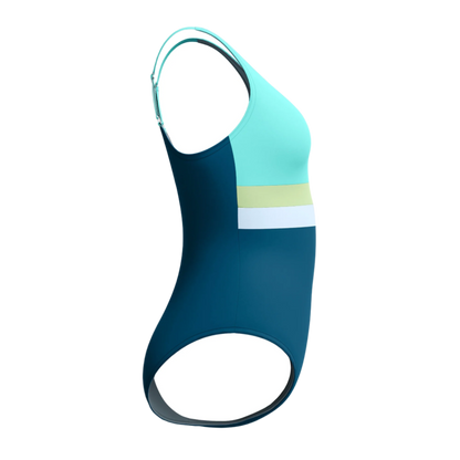 Speedo Banded Colorblock One Piece Fitness Swimsuit - Dark Teal - FINAL SALE