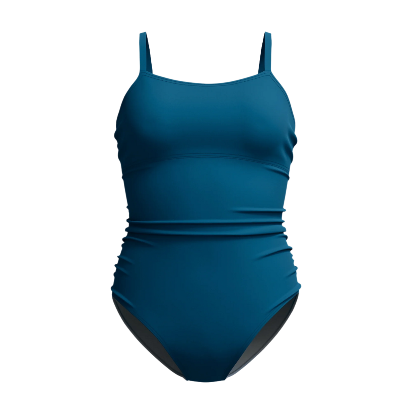 Speedo Women's Adjustable Solid Shirred One Piece - Dark Teal - FINAL SALE