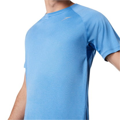 Speedo Baybreeze Short Sleeve Swim Shirt Rashguard - Turkish Heather