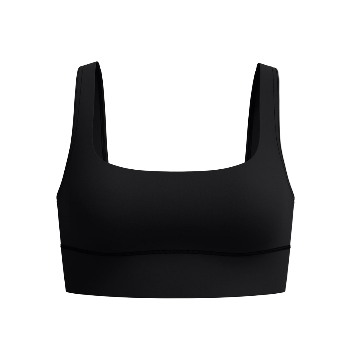 Speedo Solid Square Neck Bikini Top - Anthracite