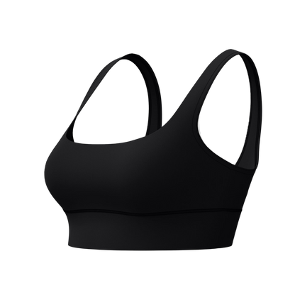 Speedo Solid Square Neck Bikini Top - Anthracite