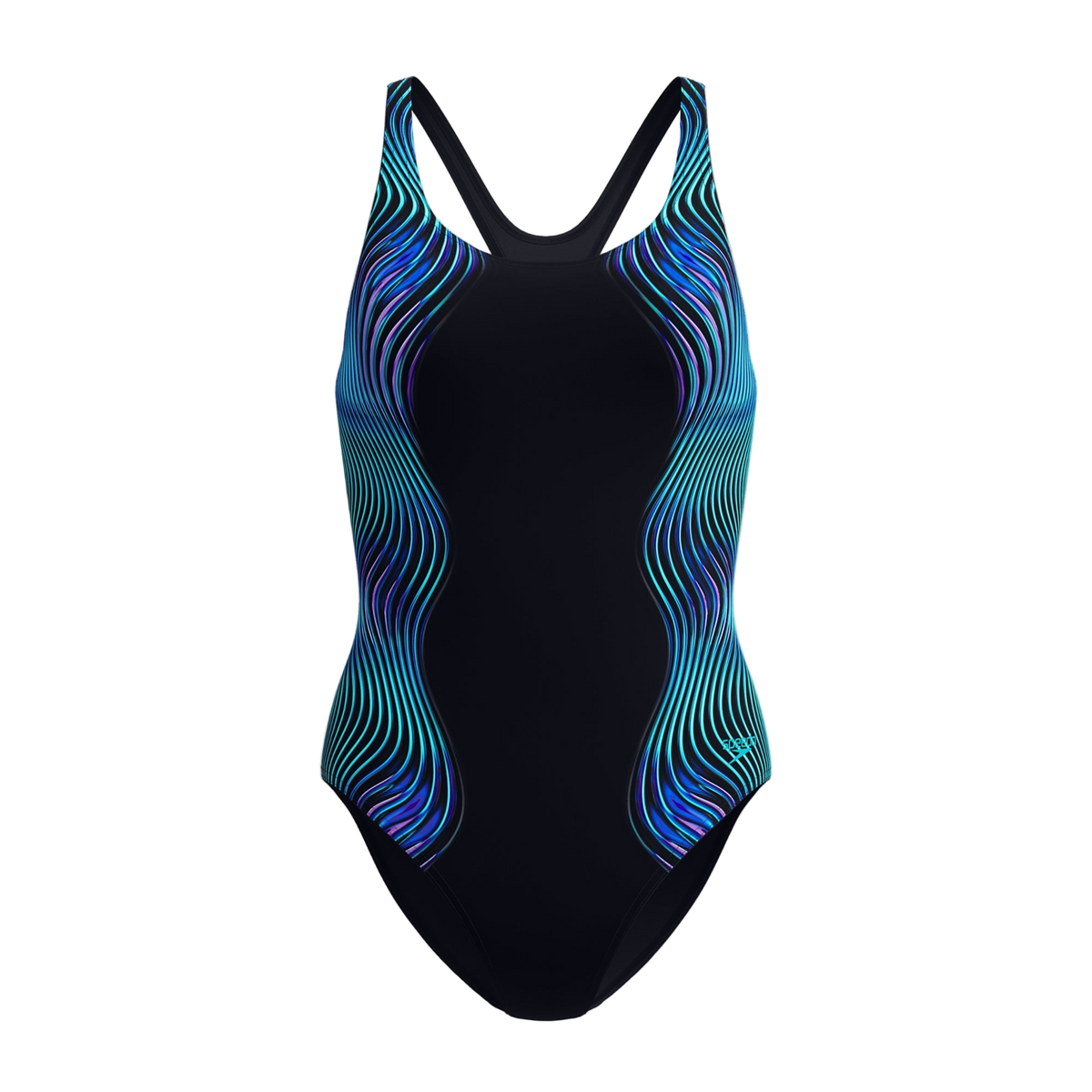 Speedo Print Medalist One Piece Fitness Swimsuit - Anthracite