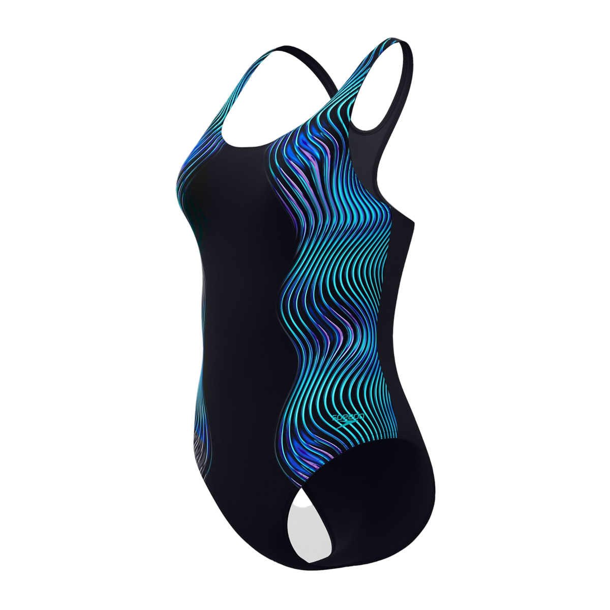 Speedo Print Medalist One Piece Fitness Swimsuit - Anthracite