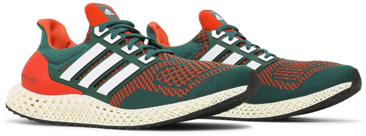 adidas Men's Ultra 4D 'Miami Hurricanes' Sneakers