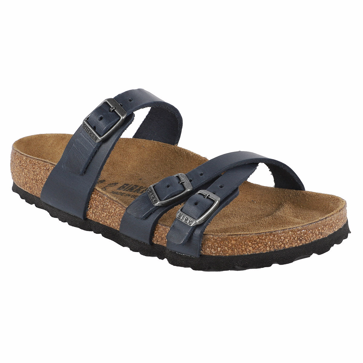 Birkenstock Franca Oiled Leather Blue Sandals