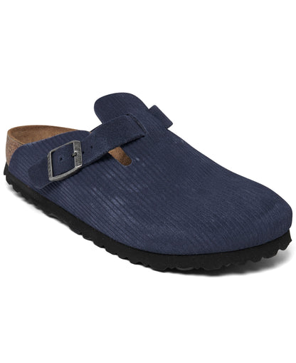Birkenstock Boston Chunky Suede Leather Clogs Narrow