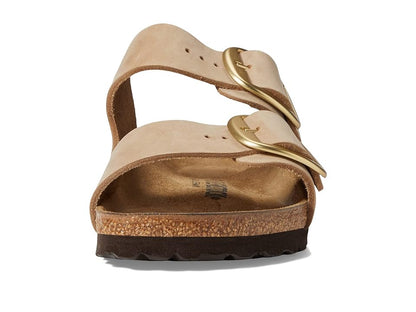 Birkenstock Unisex Arizona Big Buckle Nubuck Leather Sandcastle