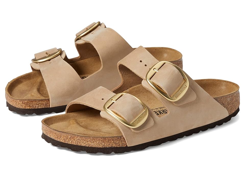 Birkenstock Unisex Arizona Big Buckle Nubuck Leather Sandcastle