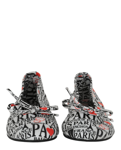 Balenciaga Leopold Printed Ballet Flats