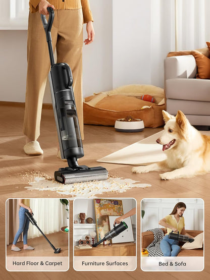 Dreame Vacuum/Mop Combo 4-In-1 Cordless Stick Wet Dry-Black