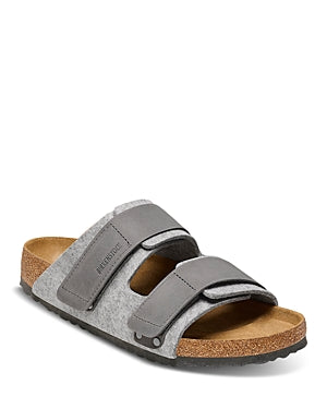 Birkenstock Unisex Uji Leather Textile Light Gray