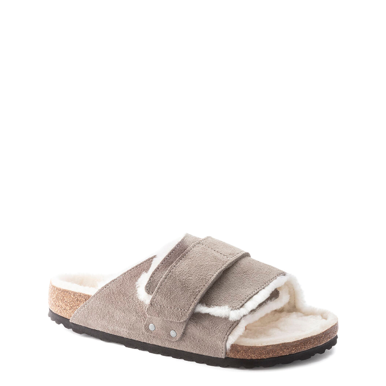 Birkenstock Unisex Kyoto Shearling Suede Leather Stone Coin