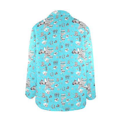 Baha Ranch Turquoise YEEHAW Rhinestone Cowgirl Blazer