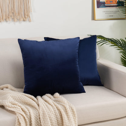 Elegant Comfort 2 Piece Velvet Cushion Cover Solid - Pillow Covers