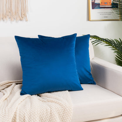 Elegant Comfort 2 Piece Velvet Cushion Cover Solid - Pillow Covers