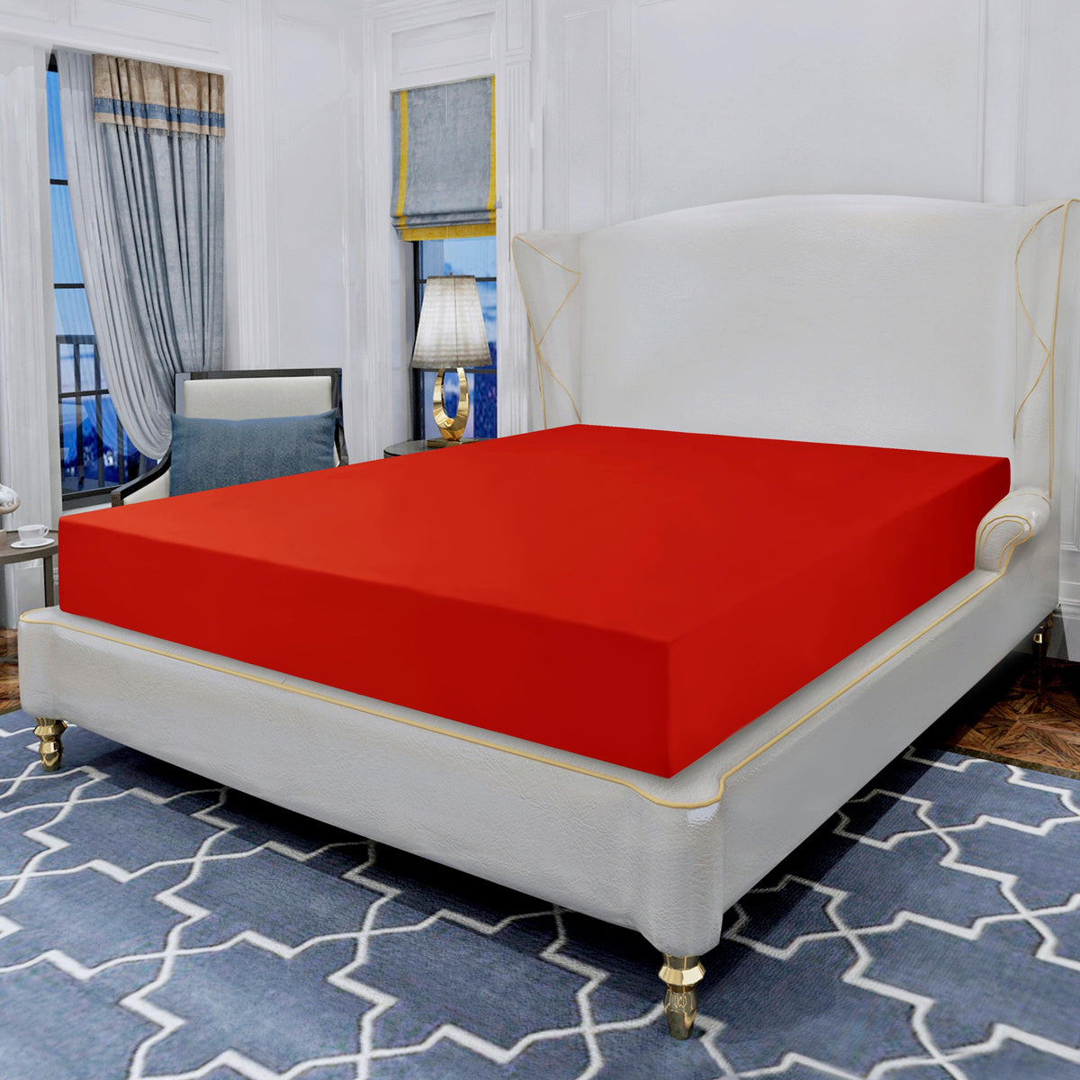 Elegant Comfort Essential 1 Piece Solid Fitted Sheet - All Around Elastic