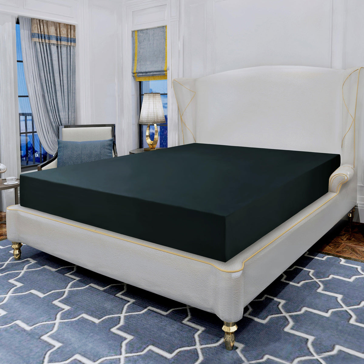 Elegant Comfort Essential 1 Piece Solid Fitted Sheet - All Around Elastic
