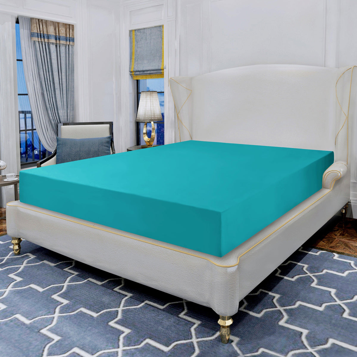 Elegant Comfort Essential 1 Piece Solid Fitted Sheet - All Around Elastic