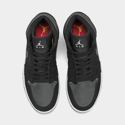 Air Jordan Men's Retro 1 Mid 'Nylon Black Anthracite' - 852542-012