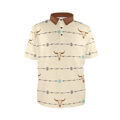 Baha Ranch Barbwire Aztec Polo Shirt