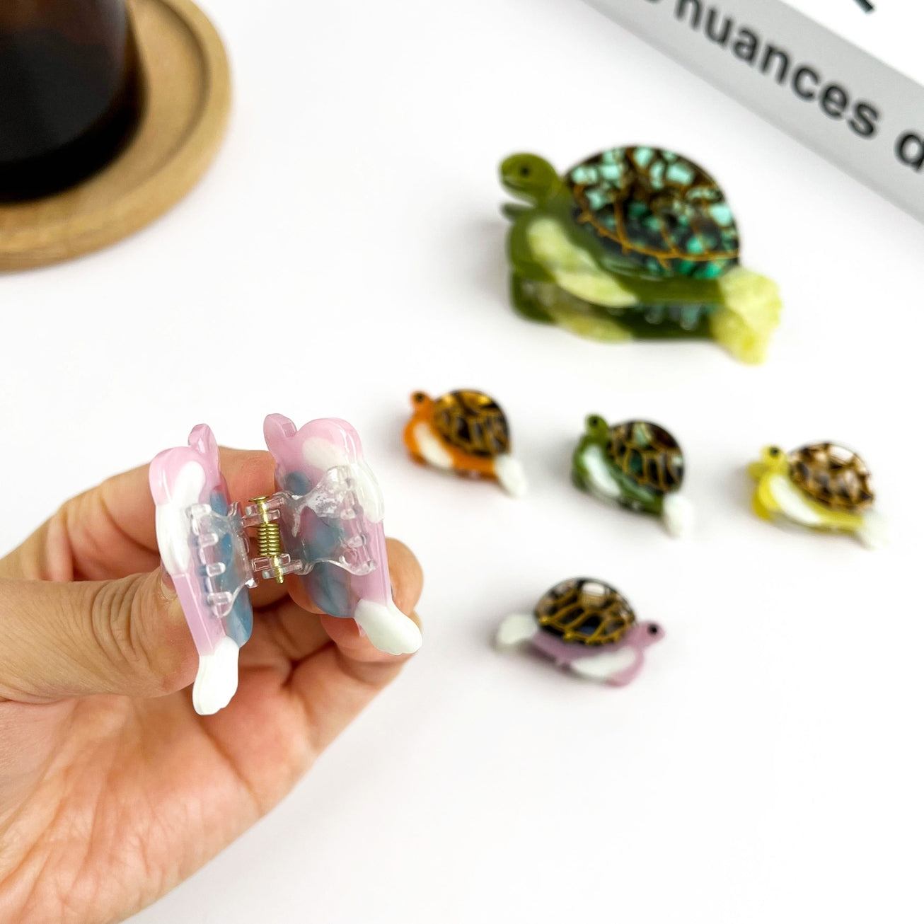 SSR Acetate Mini Purple Turtle Claw Hair Clip