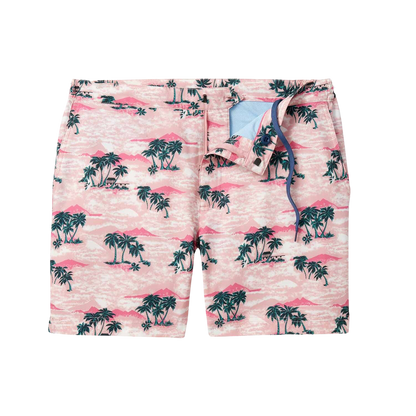 Fair Harbor The Sextant Men's Swim Trunk Boardshorts -  Pink Island Hopper - FINAL SALE