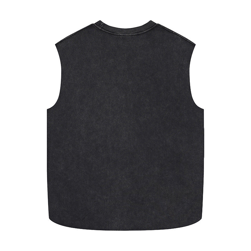 99 printed wide shoulder vest