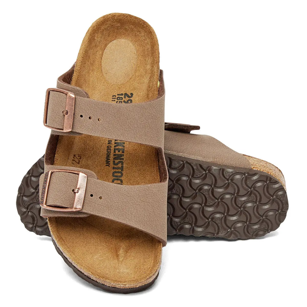 Birkenstock Kids Arizona Kids Birko-Flor Nubuck Mocha Sandals