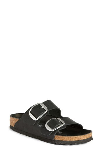 Birkenstock Unisex Arizona Big Buckle Waxy Leather Exquiste Black