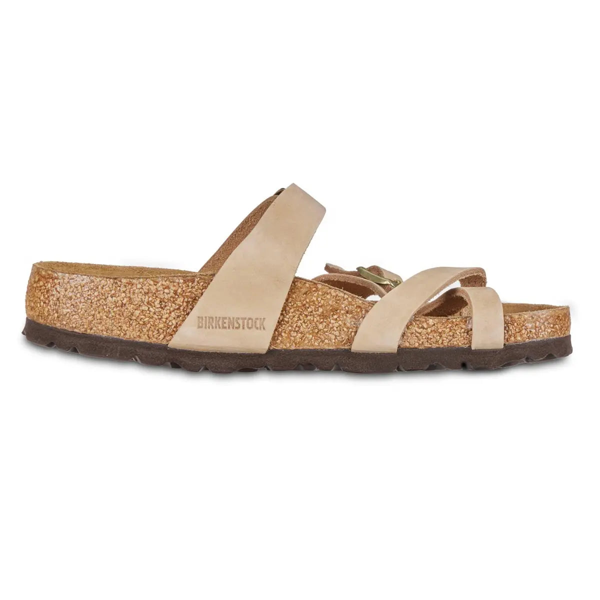 Birkenstock Women's Mayari Soft Footbed Nubuck Leather Sandcastle Sandals