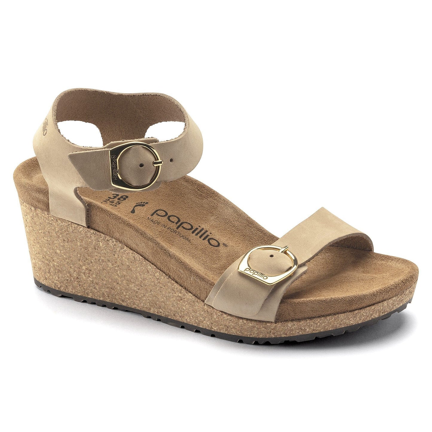 Birkenstock Soley Nubuck Leather Sandcastle