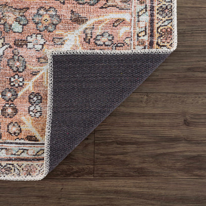 Flat Pile Urpi Red Washable Rug - Clearance