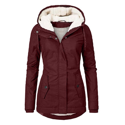 Women's Warm Hooded Fleece Jacket