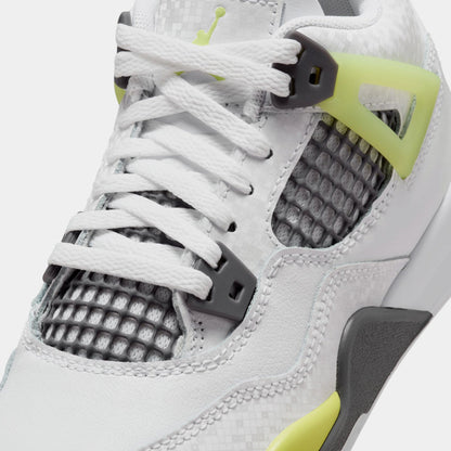 Air Jordan Preschool Retro 4 'Light Lemon Twist' Ps Sneakers