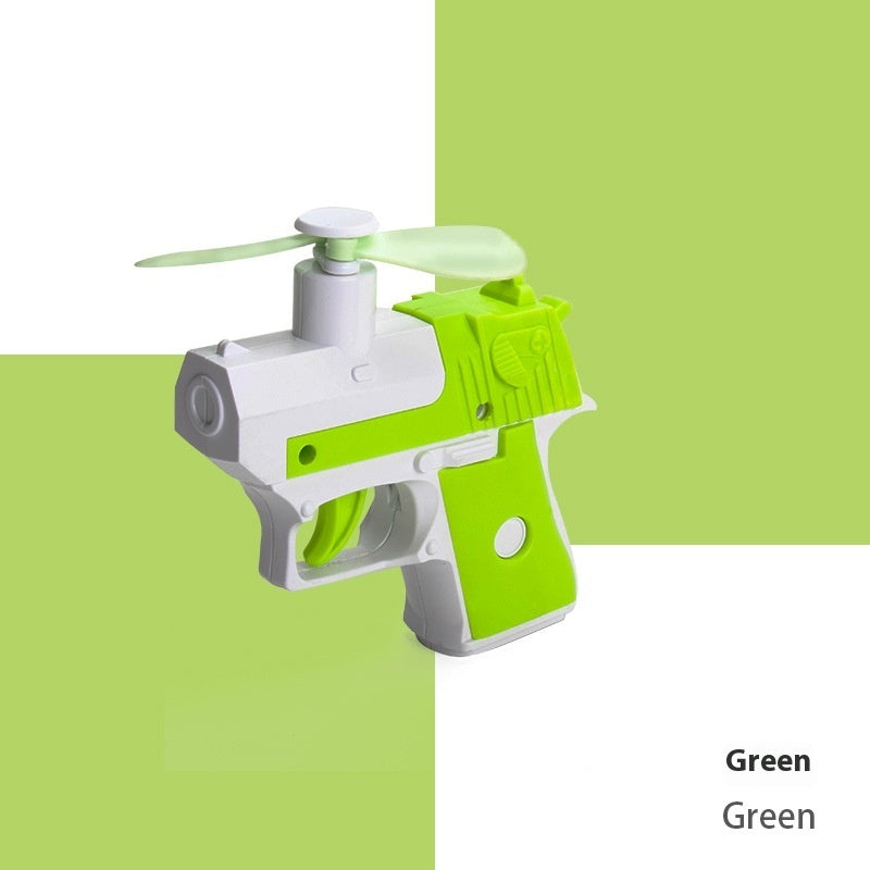 Radish Gun Mini Portable Fan Toy Green Pink Yellow Color Variants
