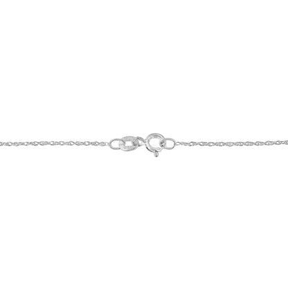 10K White Gold 1/10 Cttw Miracle Set Round-Cut Diamond 18" Pendant Necklace - Choice of Shape
