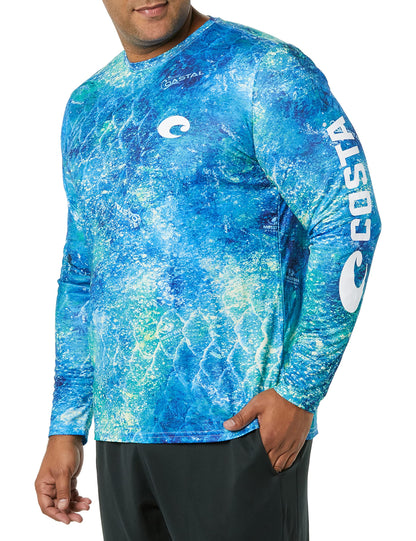 Costa Men's Tech Mossy Oak Coastal Crew