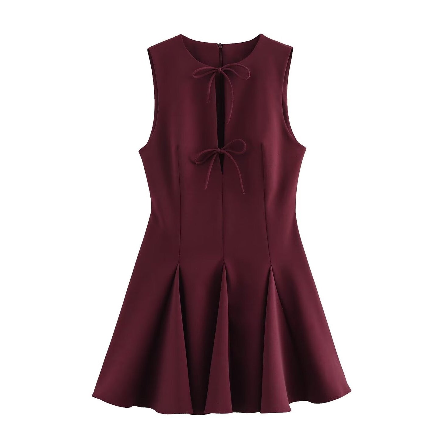 Wide bow decoration dress