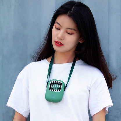 New product USB mini handheld cooling hanging neck small fan lazy sports portable fan